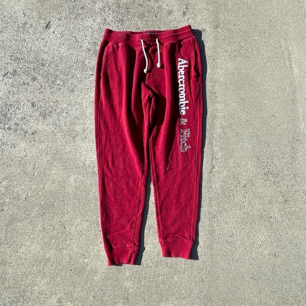 Abercrombie & Fitch Burgundy Sweatpants